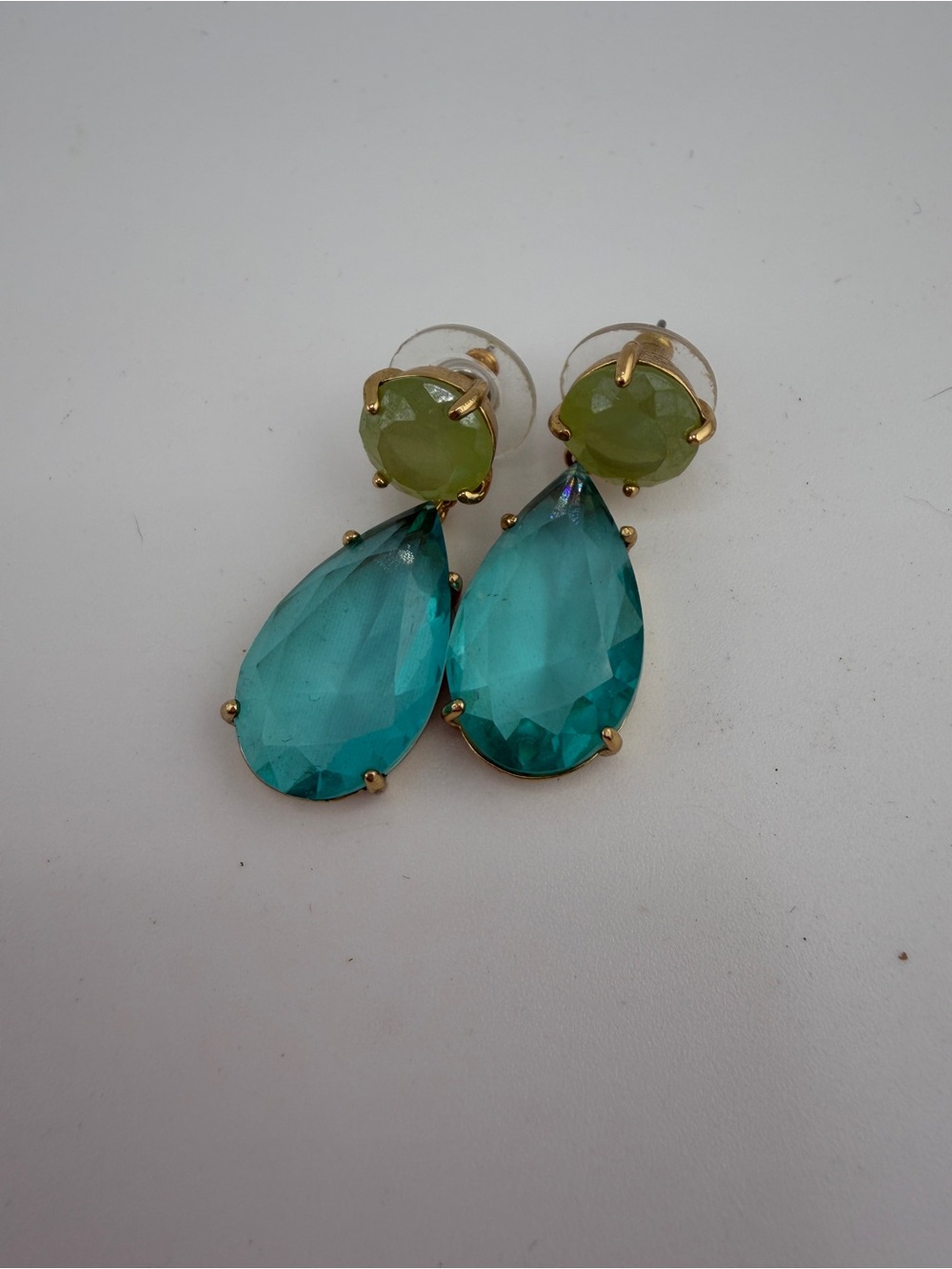kate spade Green and Teal Teardrop Statement Earrings - Picture 2 of 3
